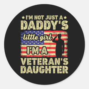 Proud Daughter Of A Veteran Classic Round Sticker