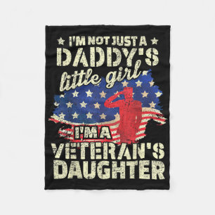 Proud Daughter Of A Veteran, Veterans Day Veterans Fleece Blanket