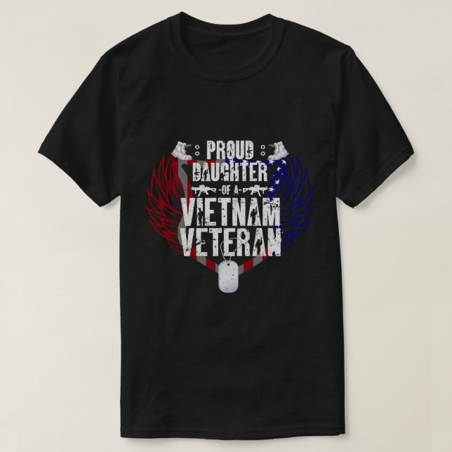 Proud Daughter Of A Vietnam Veteran 333 T-Shirt (Design Front)