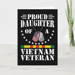 Proud Daughter Of A Vietnam Veteran Patriotic Gift Holiday Card