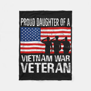 Proud Daughter Of A Vietnam War Veteran Fleece Blanket