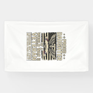 Proud Daughter of a World War II Veteran Shirt Des Banner