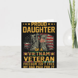 Proud Daughter Of Vietnam Veteran Patriotic Vet Fl Card