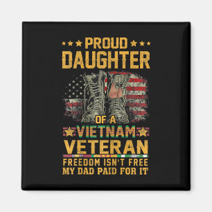 Proud Daughter Of Vietnam Veteran Patriotic Vet Fl Magnet