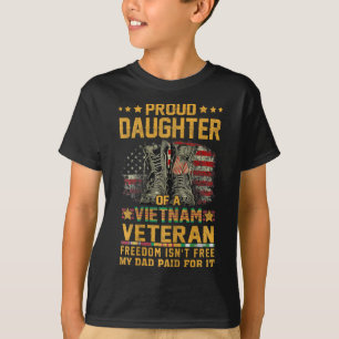 Proud Daughter Of Vietnam Veteran Patriotic Vet Fl T-Shirt