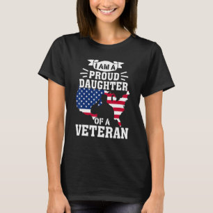 Proud Daughter Veteran Nothing Scares Patriotic Ve T-Shirt