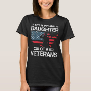 Proud Daughter Veteran Nothing Scares Patriotic Ve T-Shirt