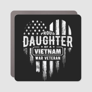 Proud Daughter Vietnam Vet Dad Car Magnet