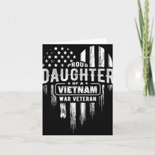 Proud Daughter Vietnam Vet Dad Veterans Day Americ Card