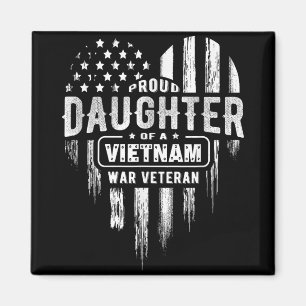 Proud Daughter Vietnam Vet Dad Veterans Day Americ Magnet