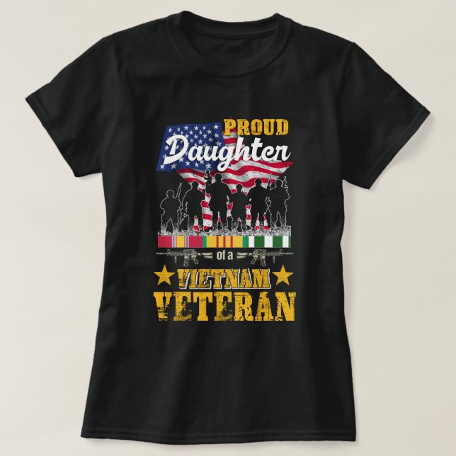 Proud Daughter Vietnam War Veteran for Matching wi T-Shirt (Design Front)