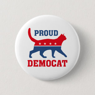 Proud Democat 6 Cm Round Badge