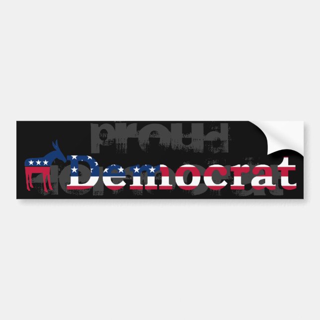 Proud Democrat Bumper Sticker (Front)