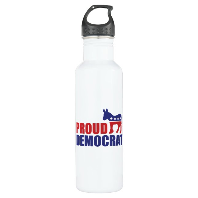 Proud Democrat Donkey 710 Ml Water Bottle (Front)