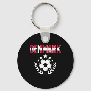 Proud Denmark Soccer Fans Jersey - Support Danish Key Ring