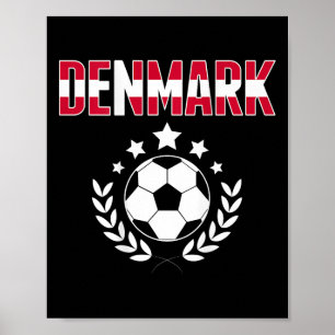 Proud Denmark Soccer Fans Jersey - Support Danish Poster