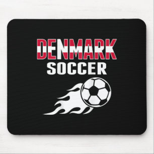 Proud Denmark Soccer Lovers Jersey - Danish Footby Mouse Mat