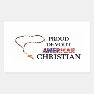 Proud Devout American Christian Sticker