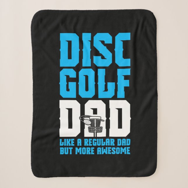 Proud Disc Golf Dad Sherpa Blanket (Front)