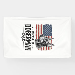 Proud Doberman Dad Vintage Flag Vector Design_1 Banner
