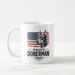 Proud Doberman Dad Vintage Flag Vector Design_1 Coffee Mug