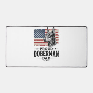 Proud Doberman Dad Vintage Flag Vector Design_1 Desk Mat