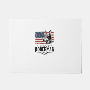 Proud Doberman Dad Vintage Flag Vector Design_1 Doormat