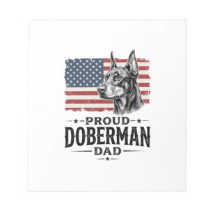 Proud Doberman Dad Vintage Flag Vector Design_1 Notepad