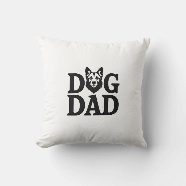Proud Dog Dad Apparel & Accessories Cushion (Front)
