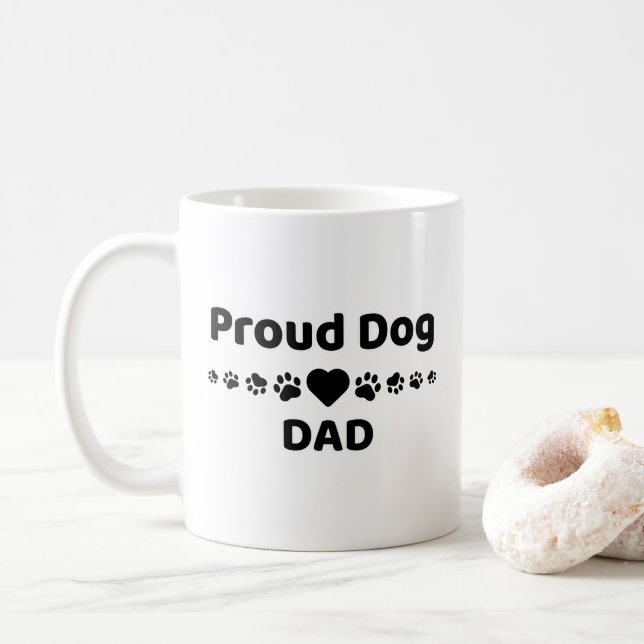 Proud Dog Dad Coffee Mug (With Donut)