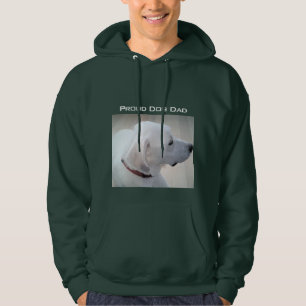 Proud Dog Dad Cute White Labrador Mix Dog Profile Hoodie