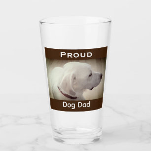 Proud Dog Dad Dark Brown Glass