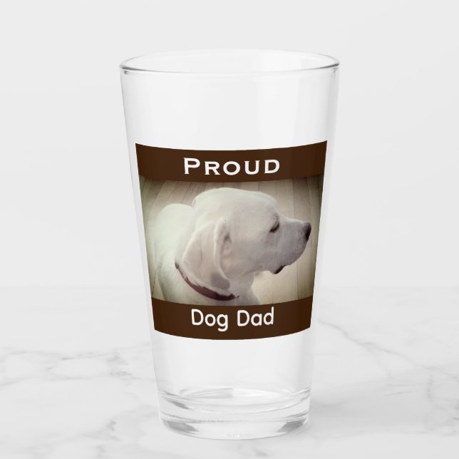 Proud Dog Dad Dark Brown Glass (Front)