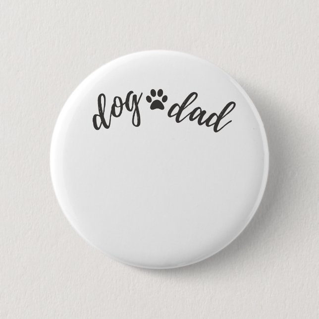 Proud Dog Dad – Keychain for Pet Lovers 6 Cm Round Badge (Front)