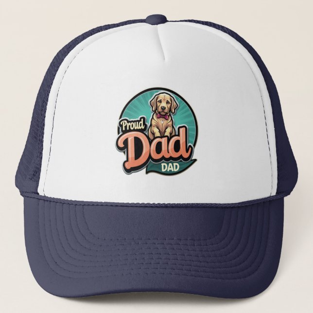 Proud Dog Dad Trucker Hat (Front)