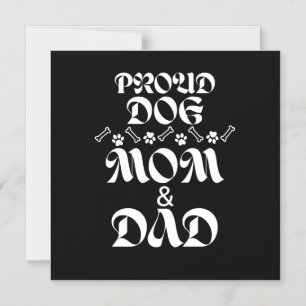 PROUD DOG MOM & DAD DOGS LOVERS PETS LOVERS MAGNETIC INVITATION