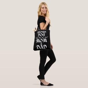 PROUD DOG MOM & DAD DOGS LOVERS PUPPY PETS CUTE TOTE BAG