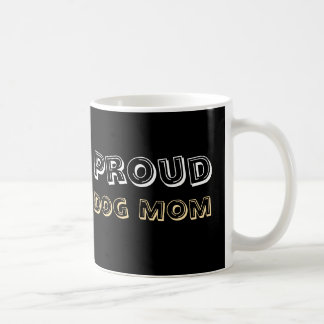 Proud Dog Mom Paw Print Minimal Design Coffee Mug