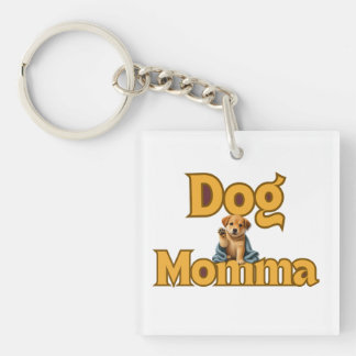 Proud Dog Momma Mother's Day Double-Sided  Key Ring