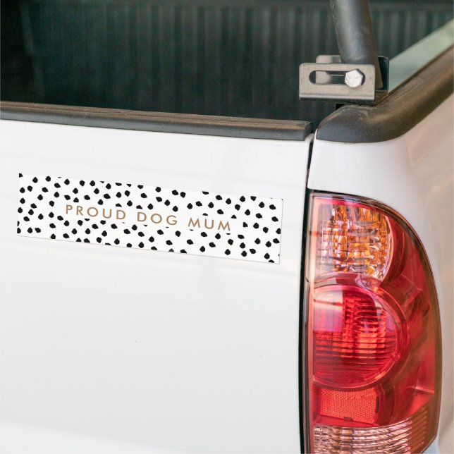 Proud Dog Mum Dalmatian spots simple Bumper Sticker (On Truck)