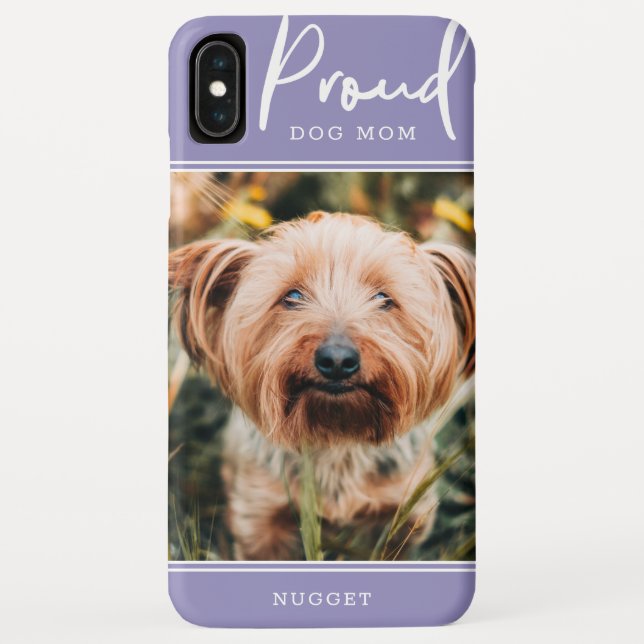 Proud Dog Mum | Photo Personalised | Purple Case-Mate iPhone Case (Back)