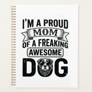 Proud Dog Mum Vintage Engraving Vector Design_1 Planner