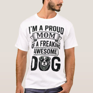 Proud Dog Mum Vintage Engraving Vector Design_1 T-Shirt