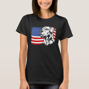 Proud Dogo Argentino American Flag Patriotic Dog T-Shirt