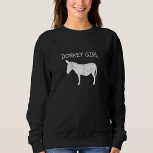 Proud Donkey Girl Women Loves Animal Horse Donkeys Sweatshirt