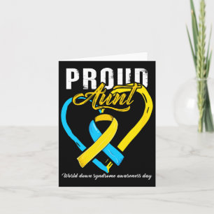 Proud Down Syndrome Aunt Awareness Card