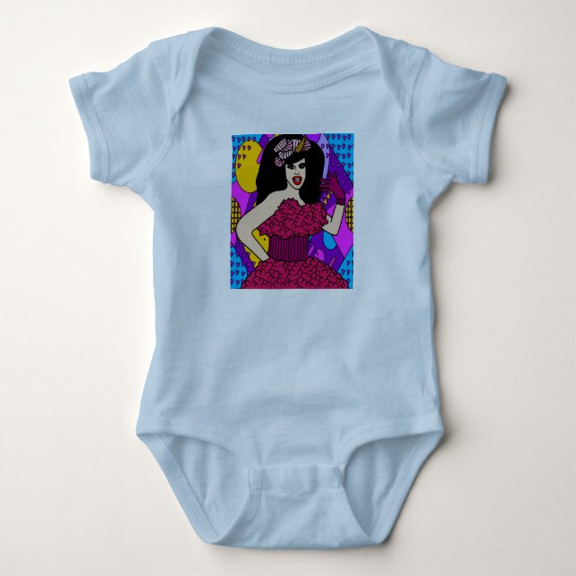 Proud Drag Queen Inspired Baby Bodysuit (Front)