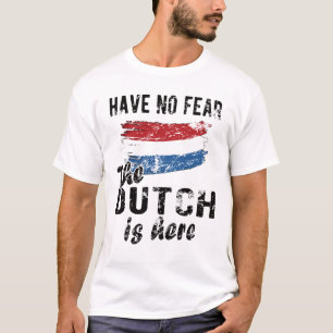 Proud Dutch Heritage Netherlands Roots Dutch Flag T-Shirt