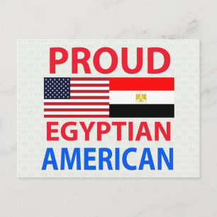 Proud Egyptian American Postcard