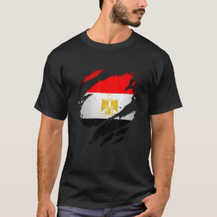 Proud Egyptian Torn Ripped Egypt Flag T-Shirt